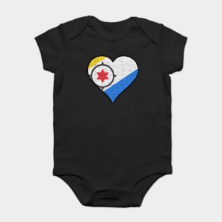 Bonaire Dutch Jigsaw Puzzle Heart Design - Gift for Bonaire Dutch With Bonaire Roots Baby Bodysuit